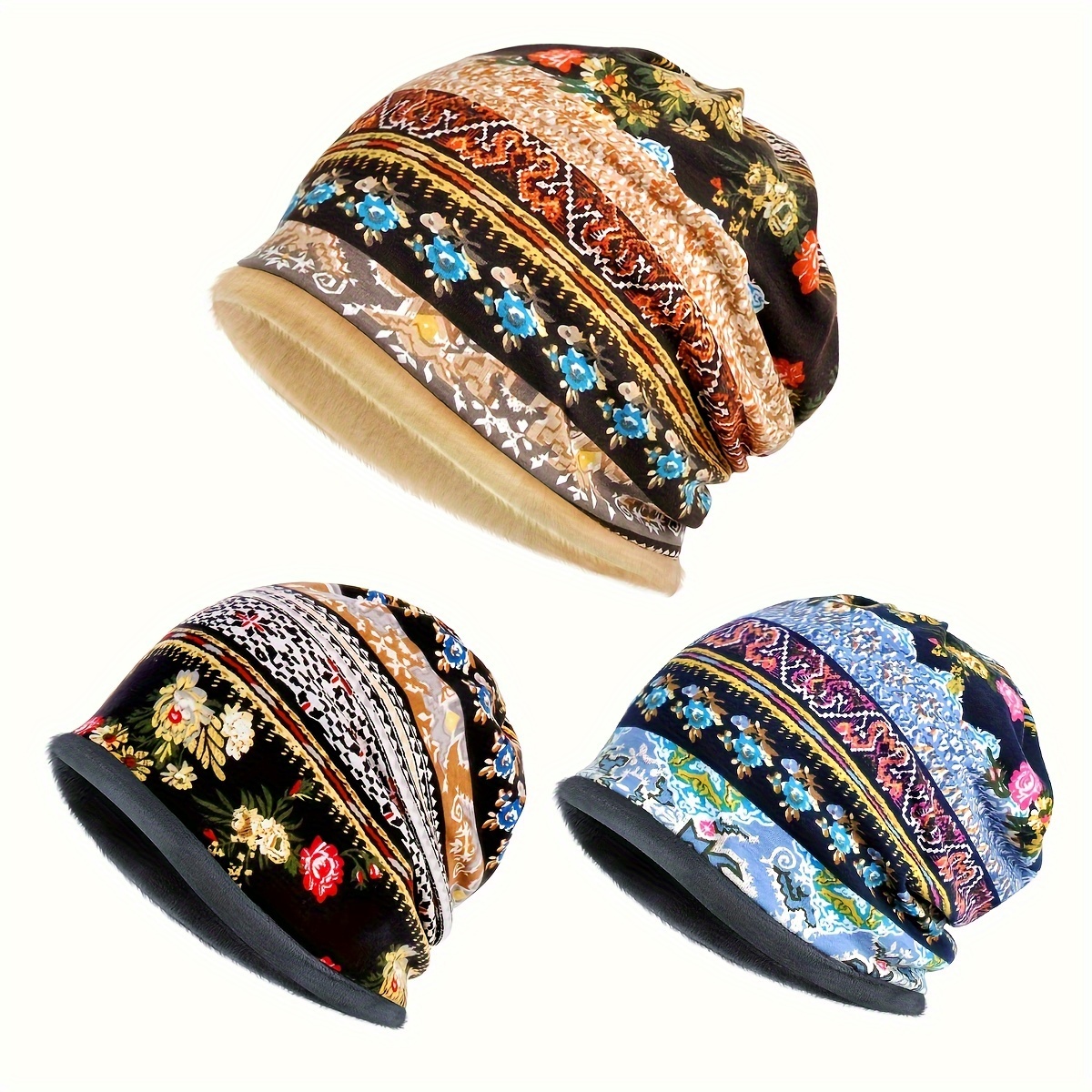 

Stay Stylish And Warm In The Bohemian Patterned Design Unisex Beanie For Ramadan