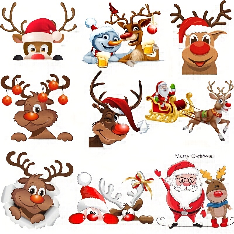 Christmas Cartoon Iron On Heat Transfers For T Shirts Diy - Temu