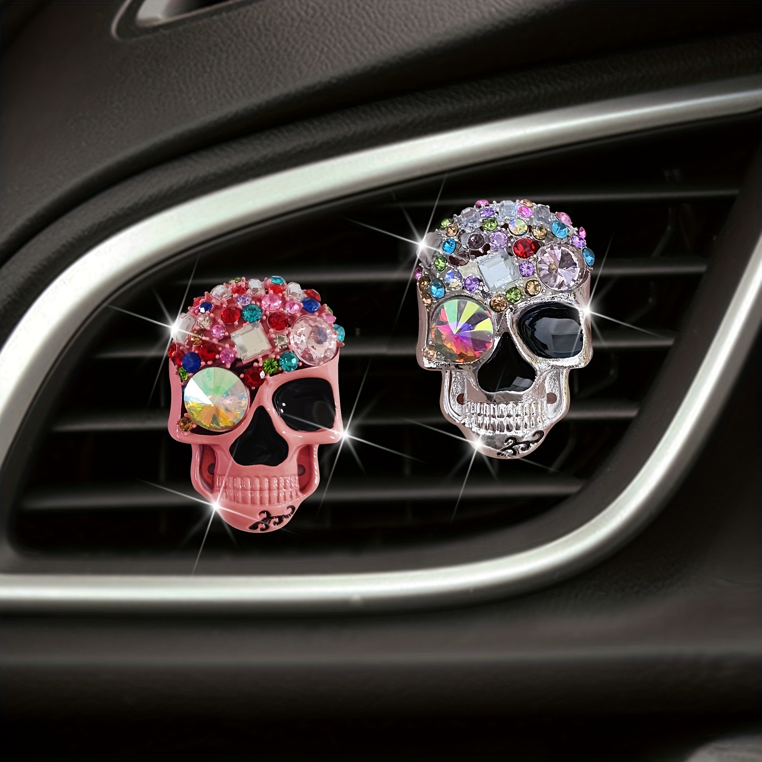 Totenkopf-Auto-Parfüm-Halloween-Dekorationen, Innenschädel-Autozubehör für  Frauen, lustiger Auto-Parfüm-Auto-Lufterfrischer,  Auto-Parfüm-Diffusor-Lufterfrischer-Gadget, lustige Geschenke für Mama-Mädc