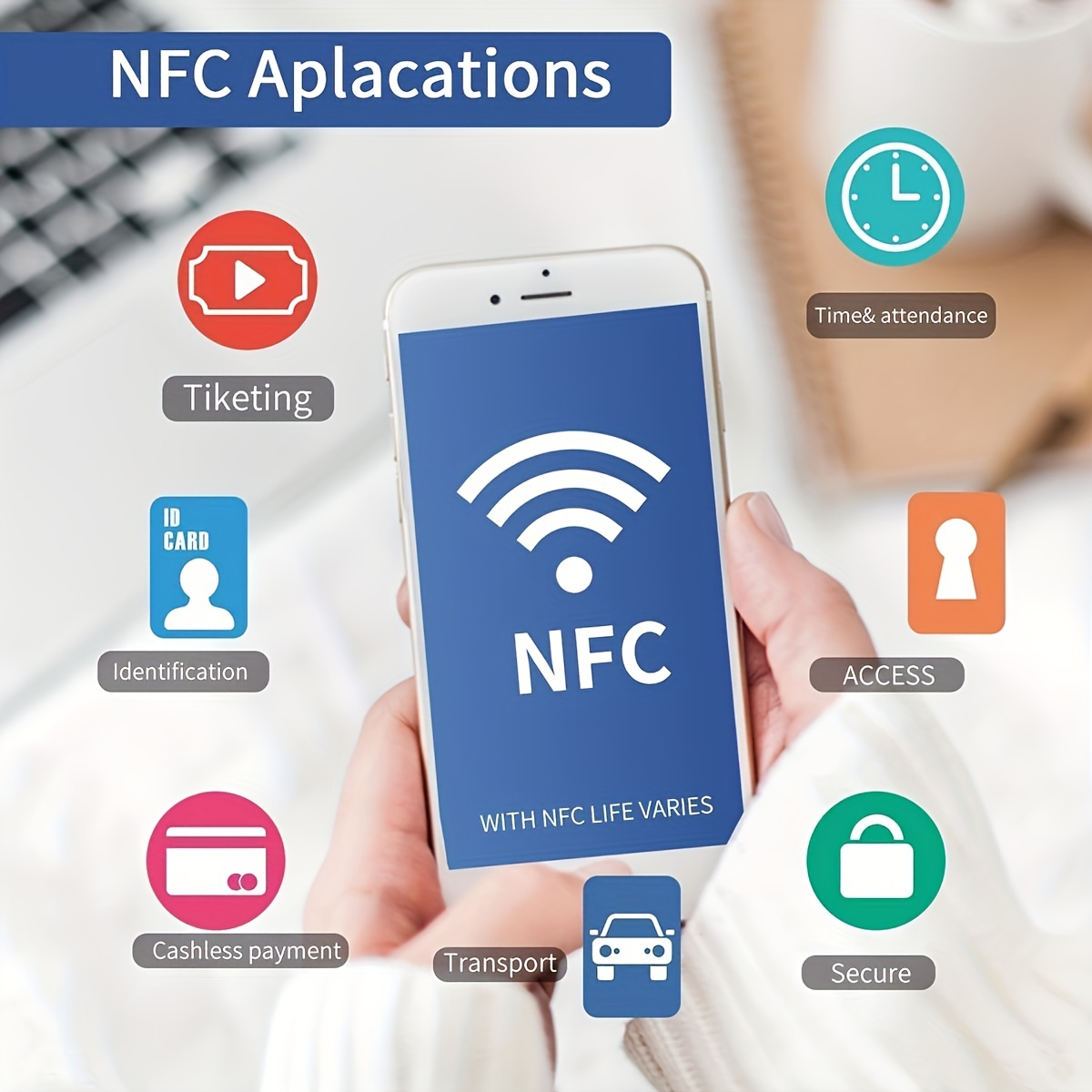 50 Pegatinas Nfc Ios Android Tarjetas Nfc Ntag213 En Blanco - Temu