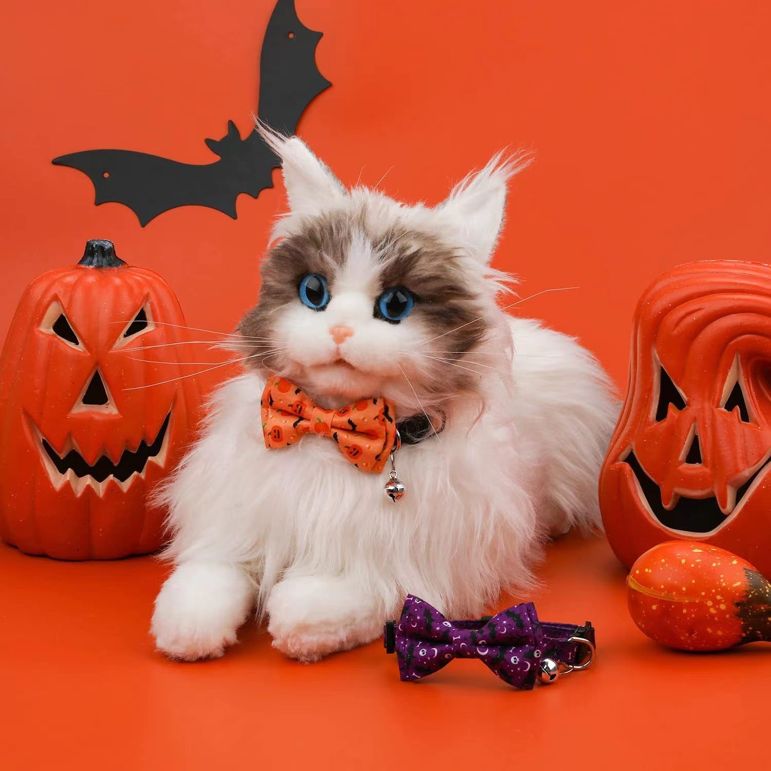 Halloween Cat Collar Breakaway Adjustable Bow Tie Cat Collars Halloween Pet  Bowknot Collar - Temu