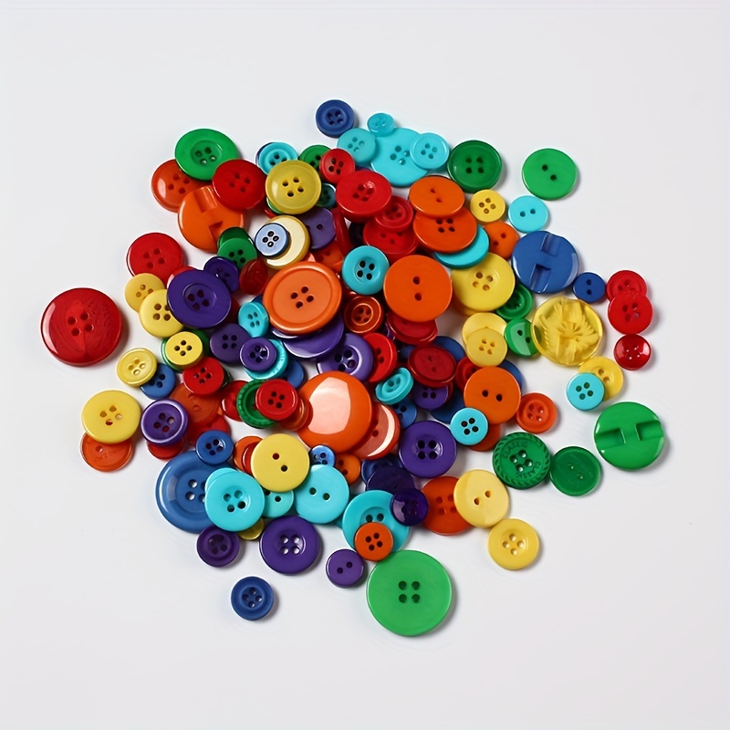  Botones decorativos, botón de costura de ropa, botón de metal,  10 botones redondos de resina de color sólido para manualidades,  manualidades, ropa, accesorios para álbumes de recortes, rojo, 0.787  pulgadas (color