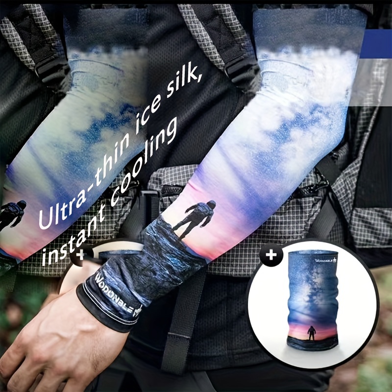 Ice Silk Sunscreen Mask Set for Men and Women - Full Face Neck Guard