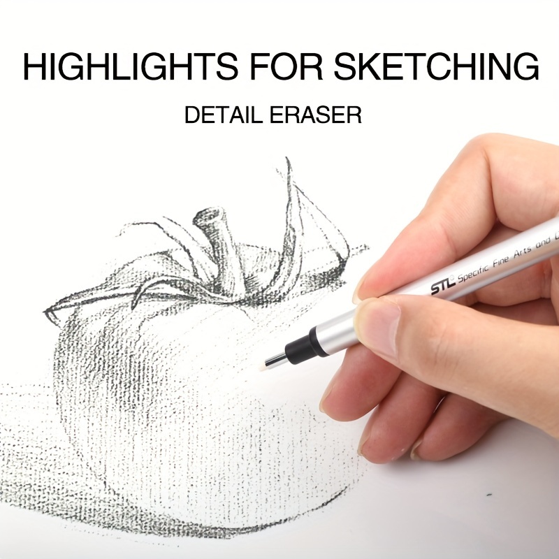 Mechanical Eraser Pen with 5 Eraser Refills, Precision Tip