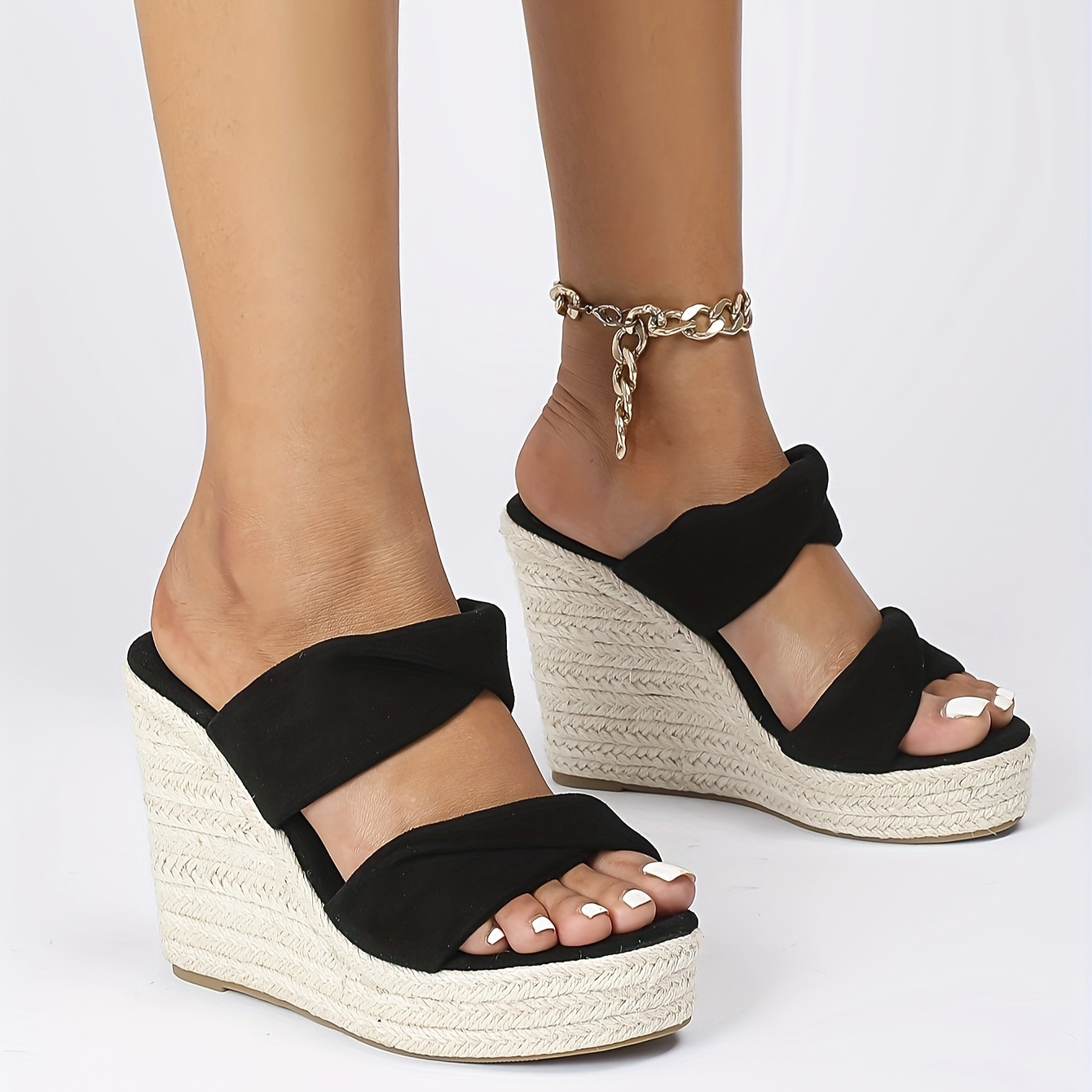 Sandalias plataforma esparto discount blancas