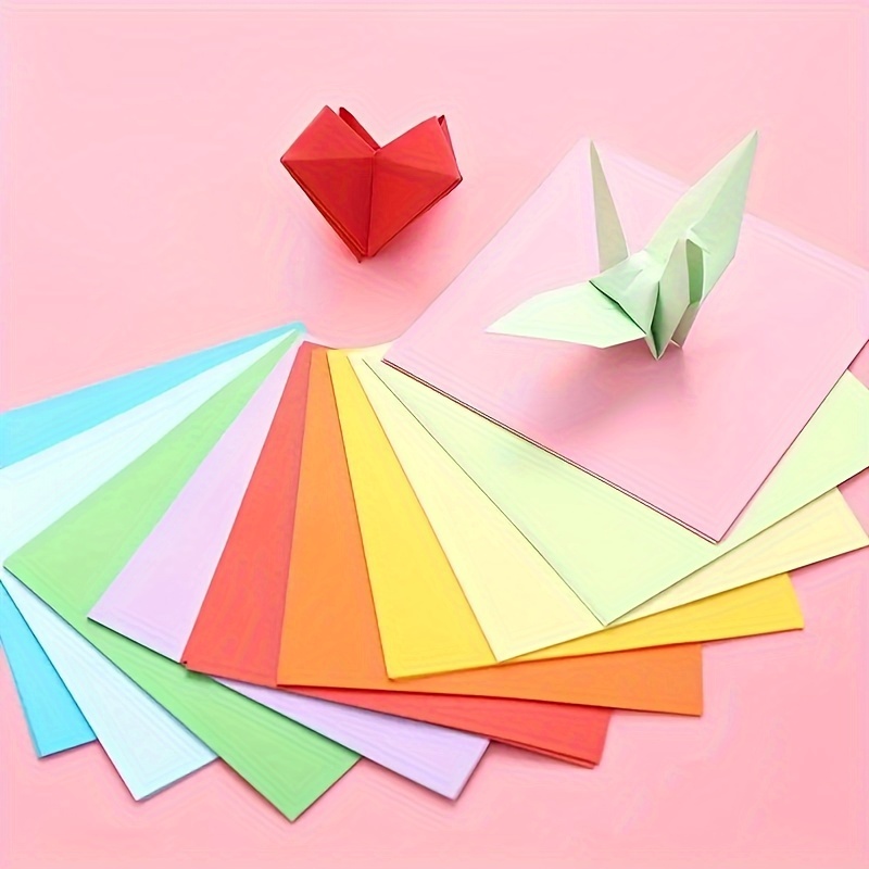 Origami Paper Craft Colored Paper 10 Vivid Colors double - Temu