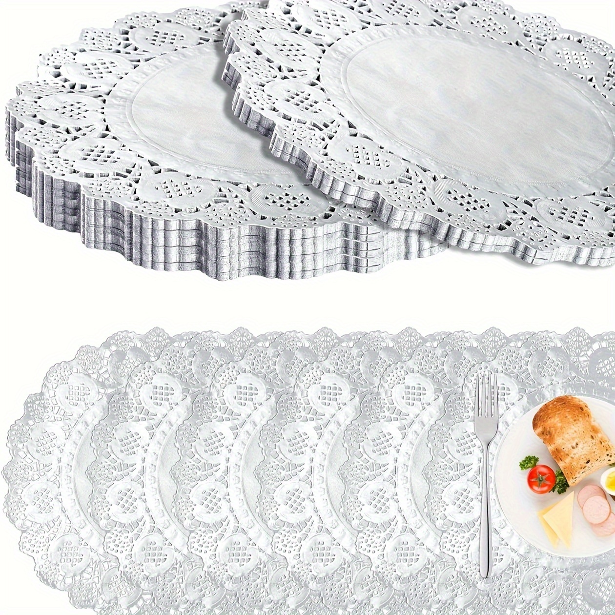 Round Lace Paper Doilies Doilies Placemats Grease Absorbent - Temu