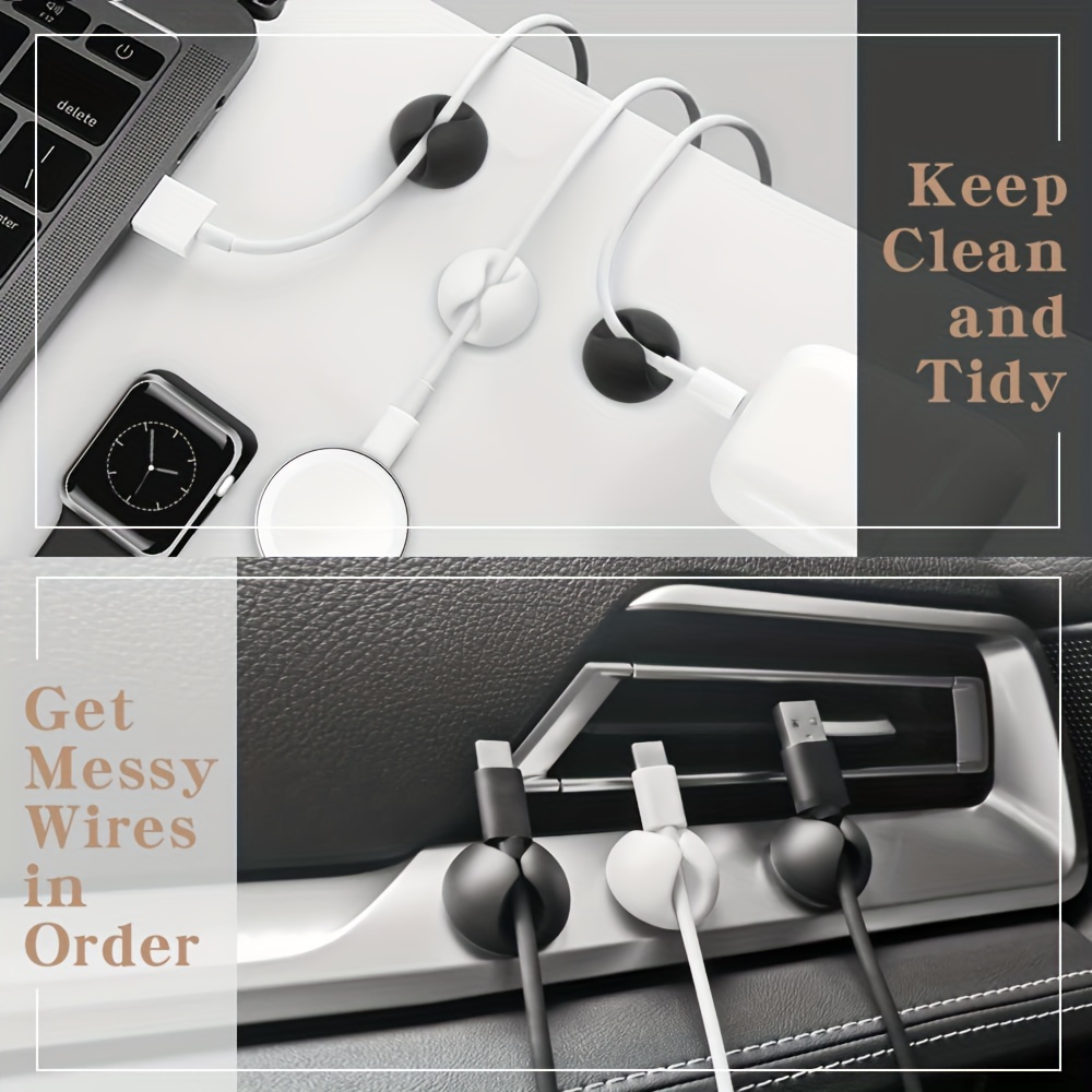 Cable Clips, The Ultimate Cord Holder & Cable Organizer For Desk, Home, Car  & Office Supplies Desk Storage Organization - Temu Italy