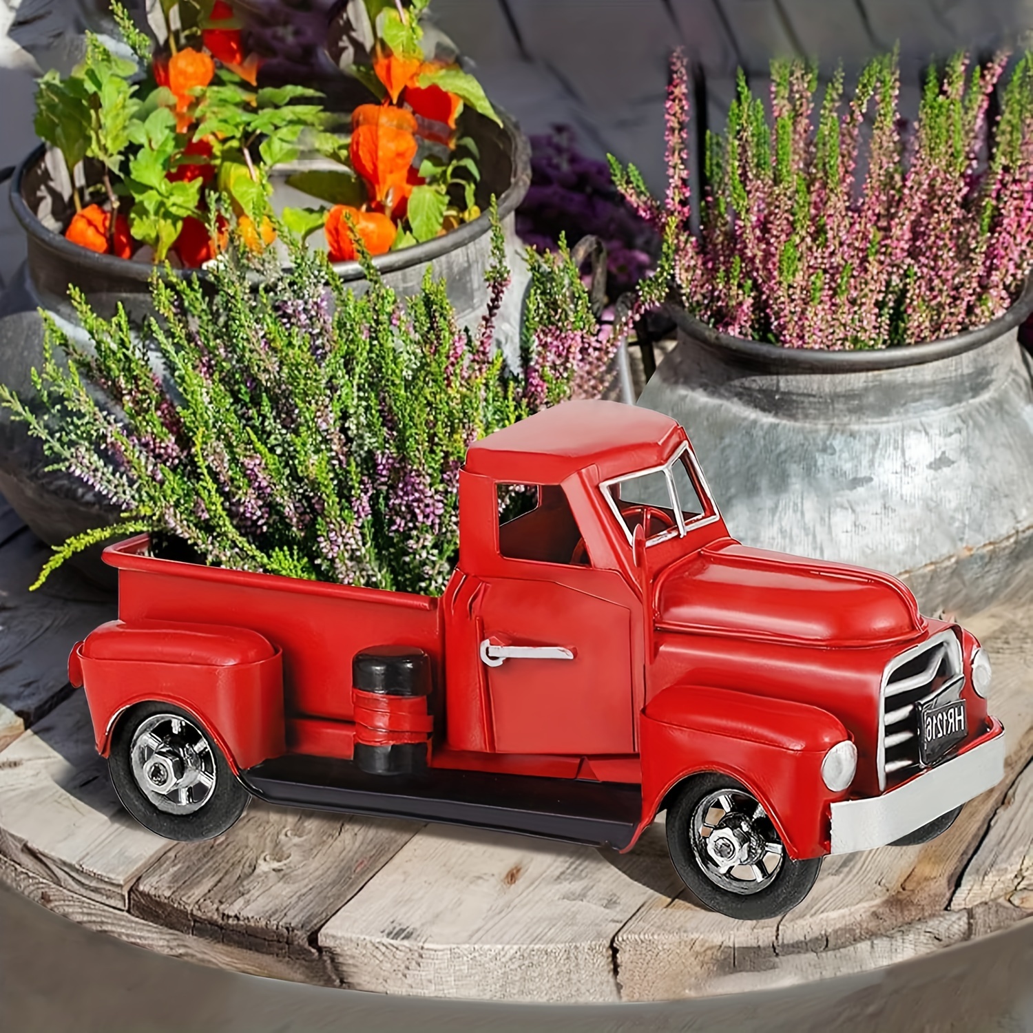 Old fashioned best sale red metal truck