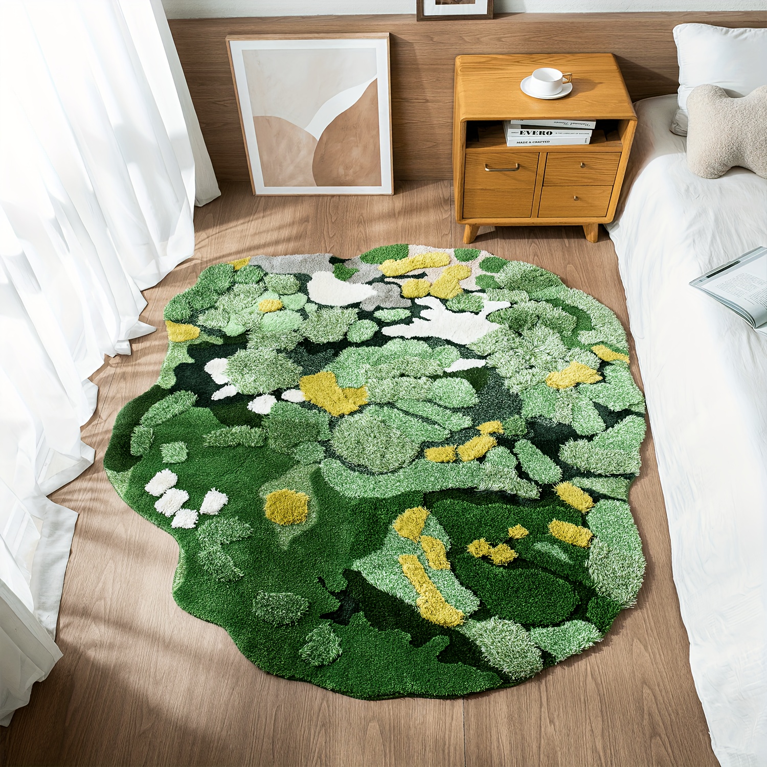 Handmade Diy Moss Coaster Carpet Living rRoom Bedroom Indoor Home  Decoration Non Slip Super Comfortable And Fluffy - AliExpress
