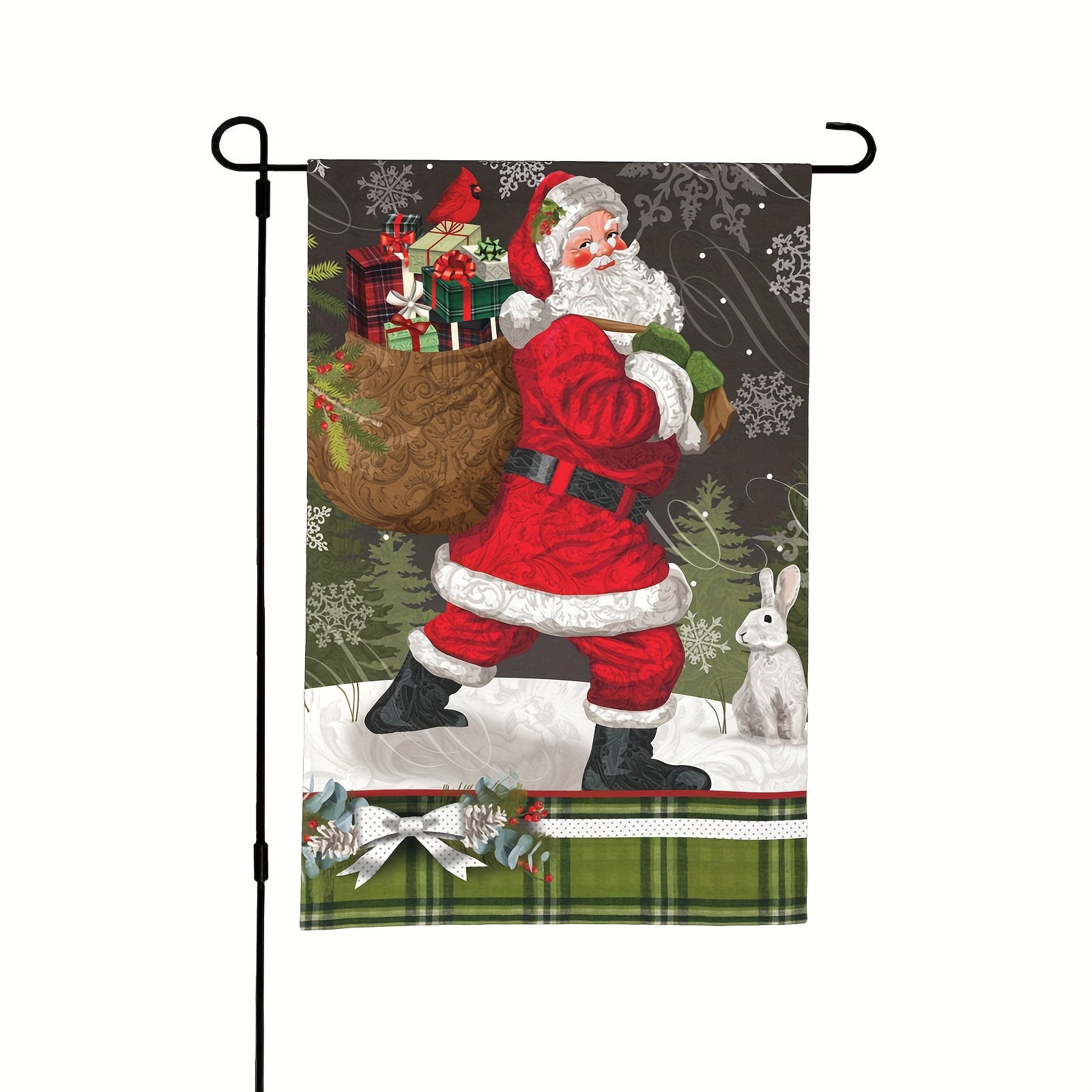 1pc Christmas Fan Flag Outdoor Hanging Flag Door Hanging - Temu