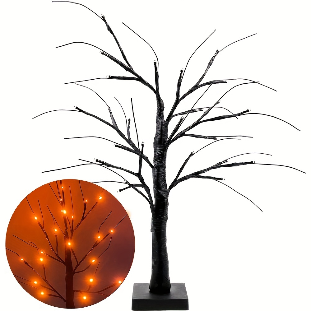 Halloween Glitter Tabletop LED Twig Tree