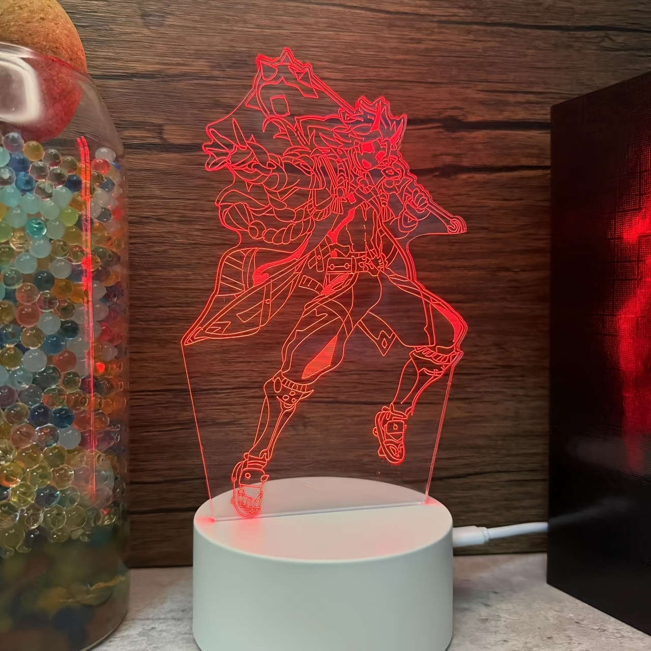 LED 3D Night Lights Acrylic Touch Lights for Bedroom Table Lamps