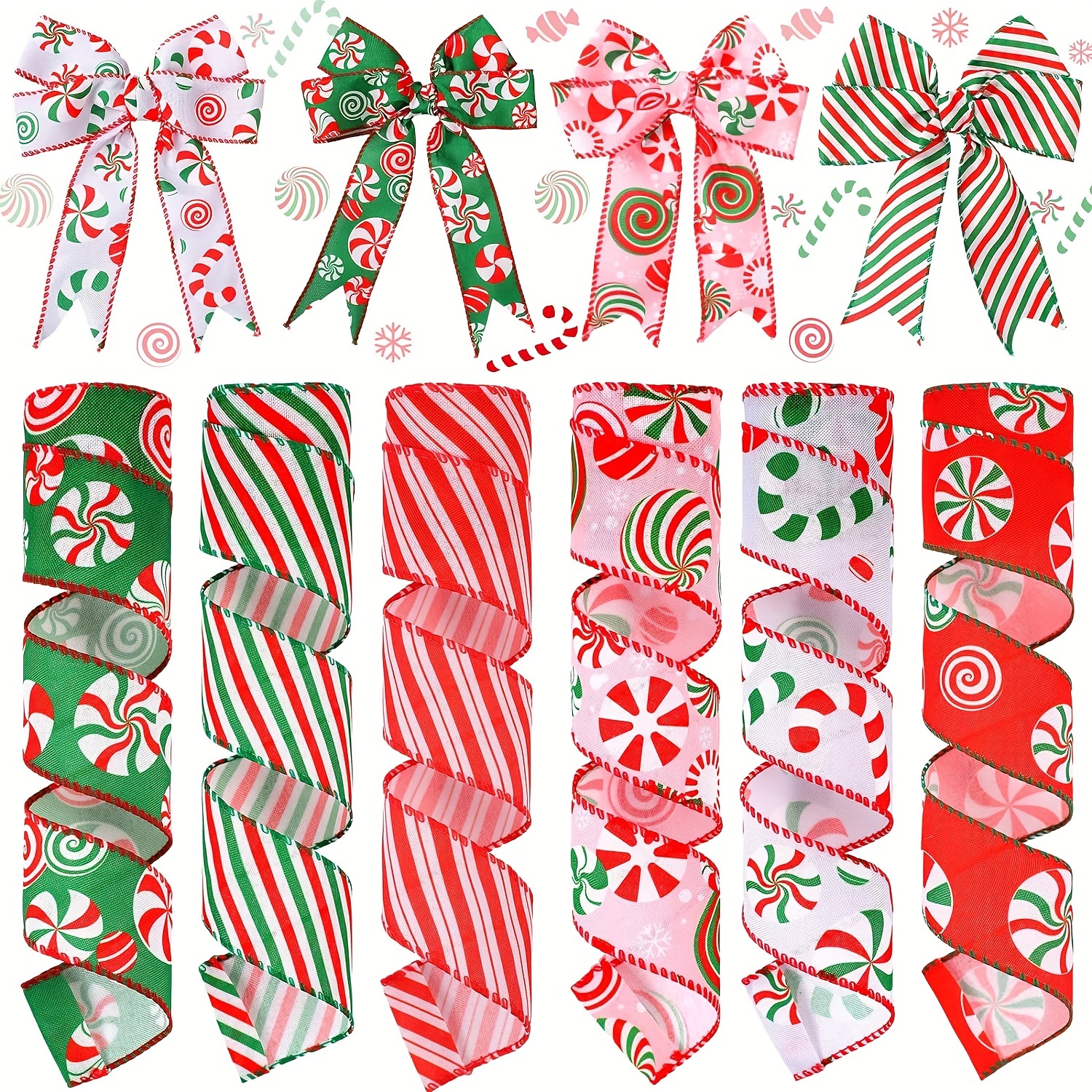  Christmas Ribbon for Gift Wrapping Wired Edge Burlap