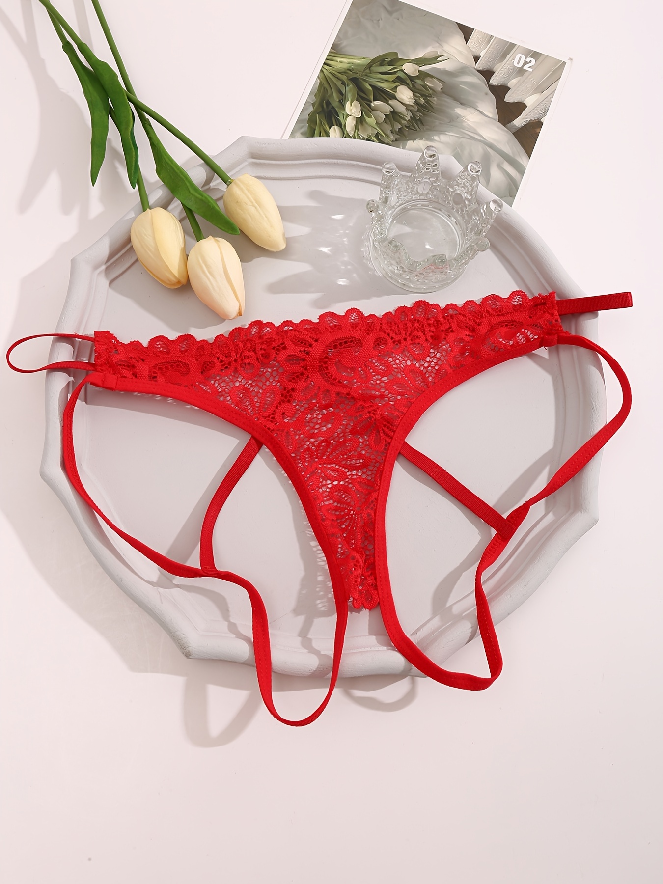 Women's Lingerie High Waist Thongs V Back Underwear Sexy G-string