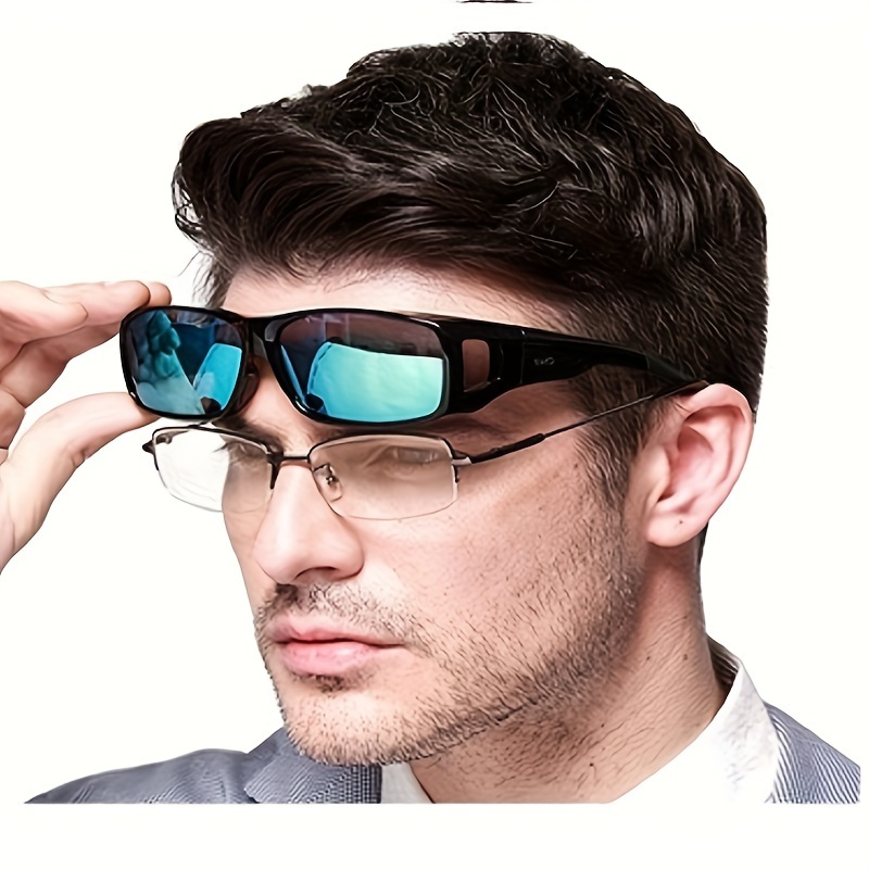 Trendy Square Frame Night Vision Polarized Goggles With For Men
