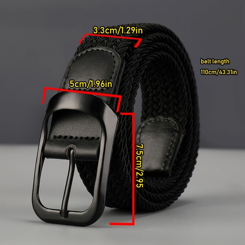 Casual Knitted Needle Buckle Woven Elastic Belt