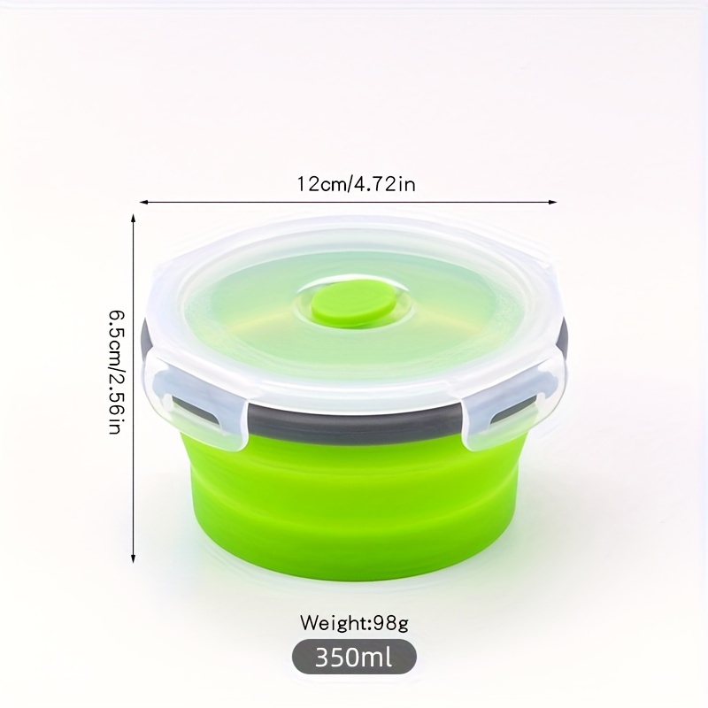 Set of 3 Collapsible Food Storage Containers Plastic Travel 