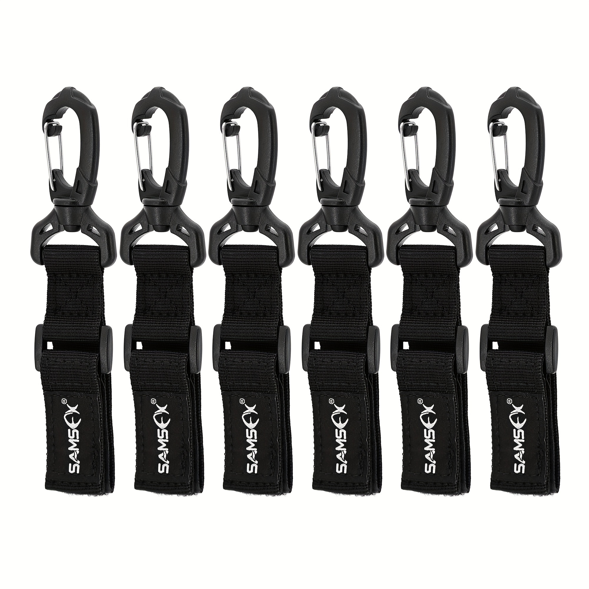 * 6pcs Adjustable Fishing Rod Holding Belts, Fishing Pole Fixing Straps  Clips, Suitable For Boat Fishing