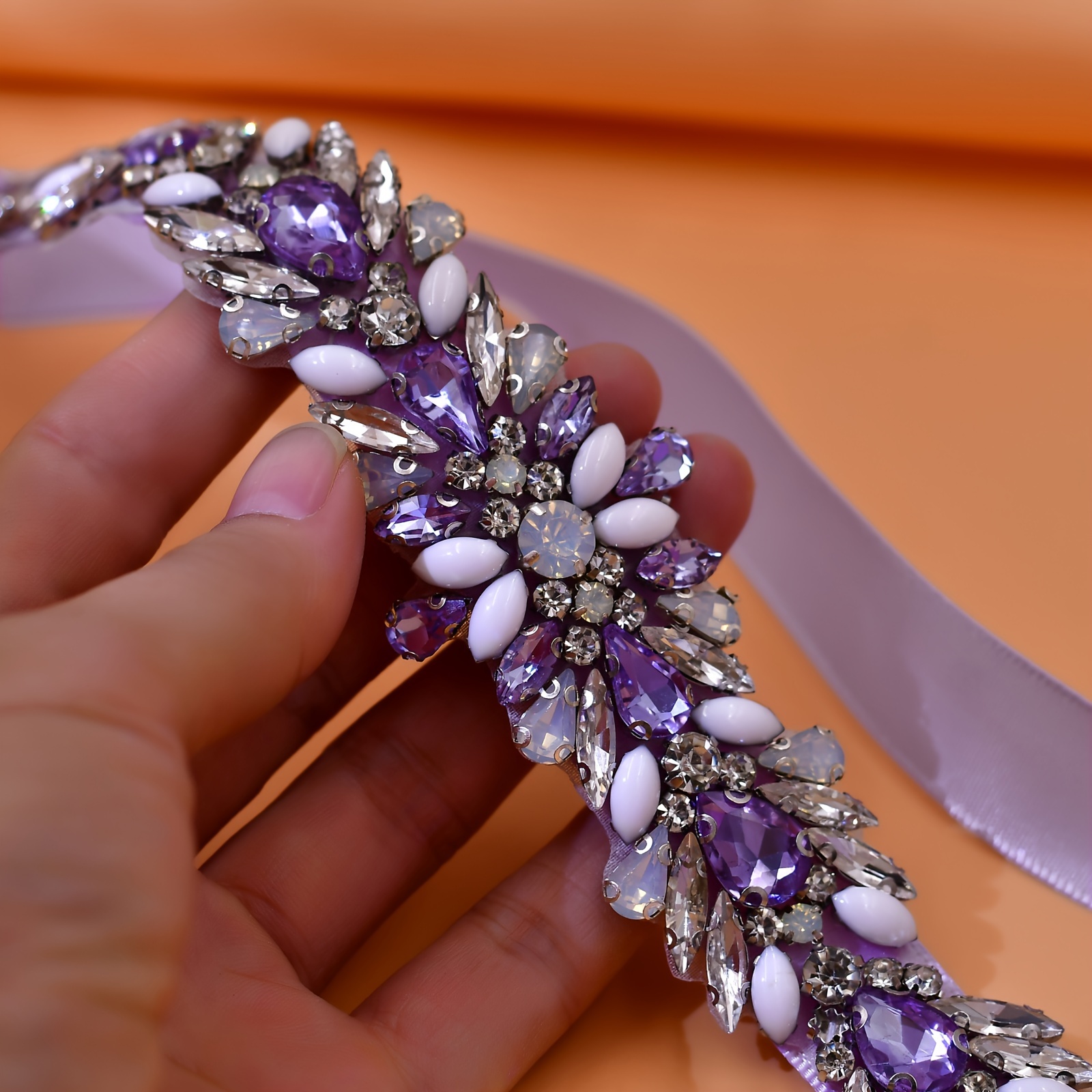 1pc elegant waistband satin ribbon belt handmade - Temu  display picture 1