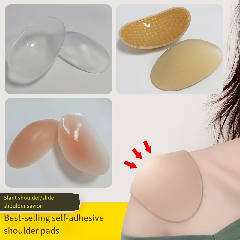 Invisible Silicone Shoulder Pads Soft Non slip Adhesive Bra - Temu