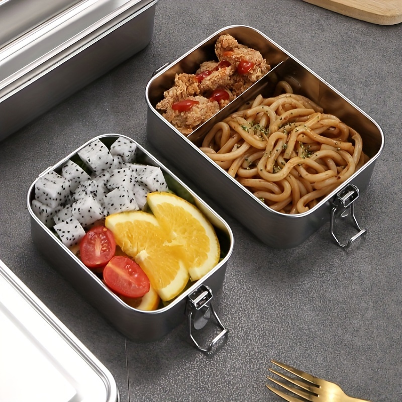 1pc leak proof 304 stainless steel lunch box   portable with sealed compartment ideal for students lunches outdoor meals details 18