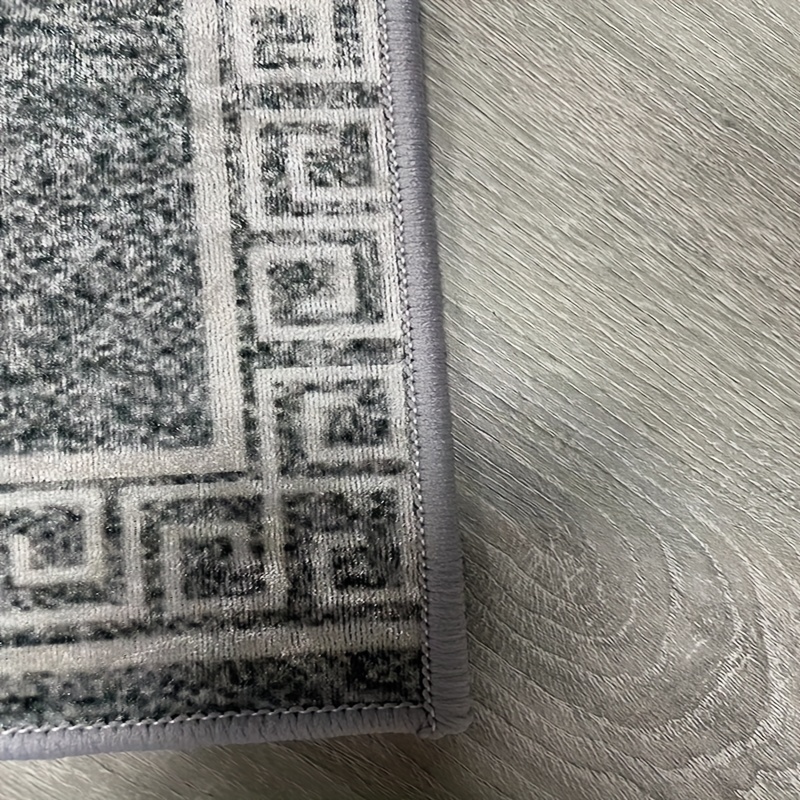 Vintage Persian Tribal Non Slip Backing Thin Rug for Dining Table Bedroom