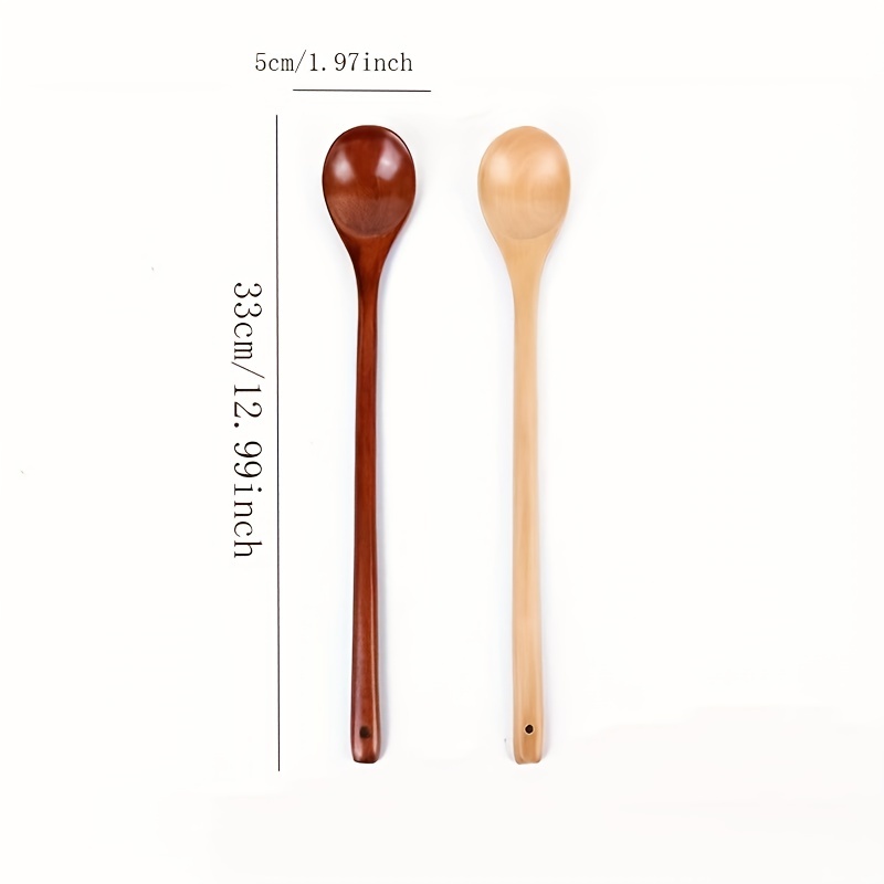 Thailand Teak Natural Wood Tableware Spoon Ladle Turner Long - Temu