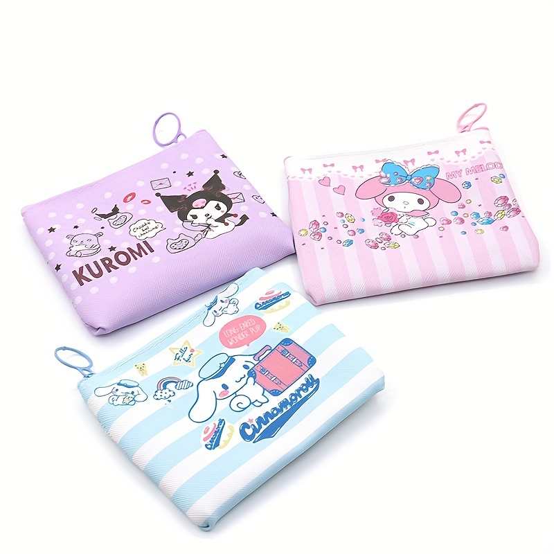 Miniso & Cute Coin Purse, Kuromi Melody Cinnamoroll Wallet, Kawaii