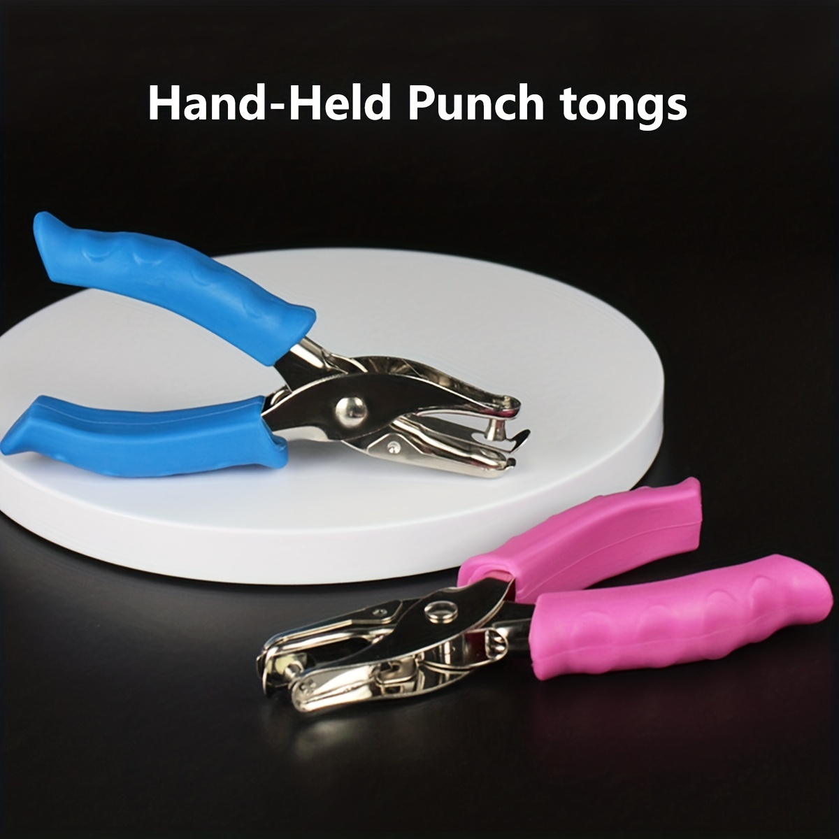 Handheld Single Hole Punch For Paper Crafts-small Circle Shaped Metal Punch  With Soft Grip