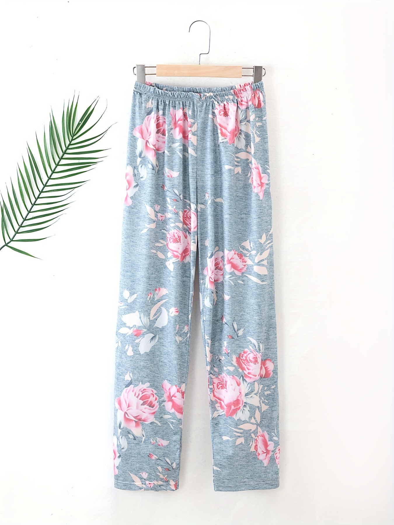 Floral Print Drawstring Lounge Pants Comfy Soft Elastic - Temu