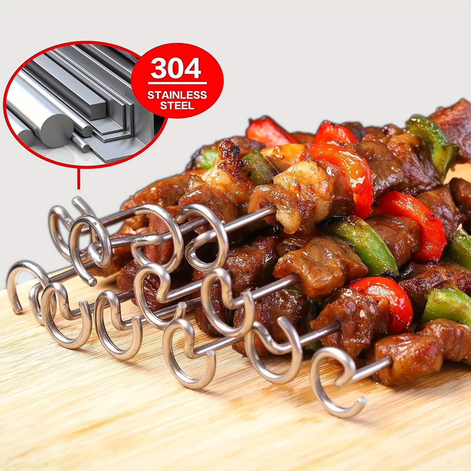 Ejoyous 5 en 1 Multifonctions Accessoires de Friteuse à Air Chaud Ensemble  Kit Pièces Métal Support Brochette Rack Gâteau Baril 