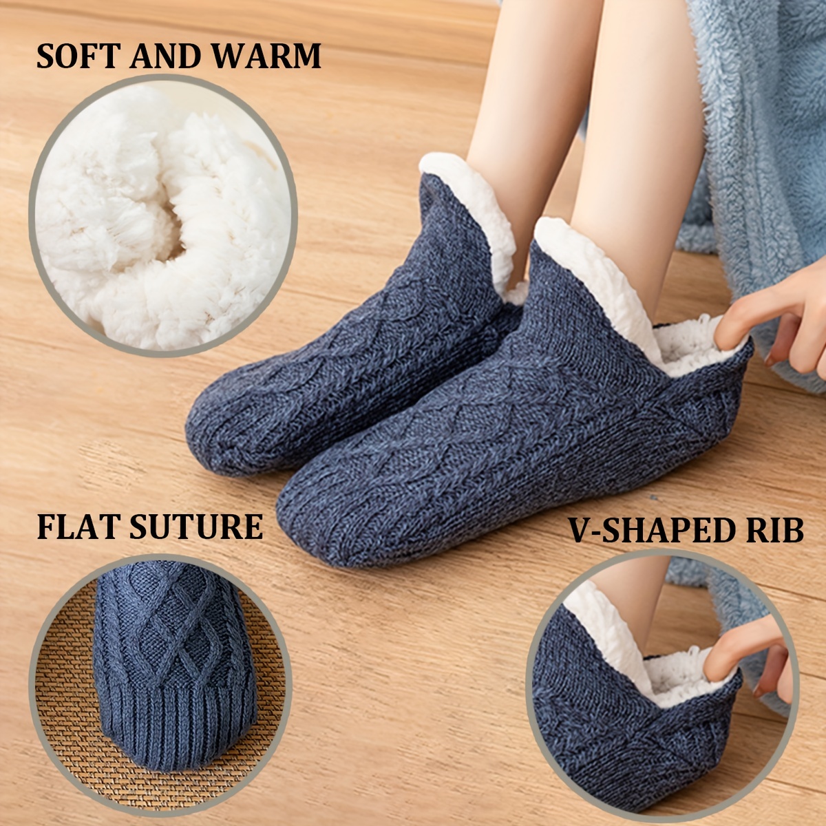 Super Soft Socks With Non-slip Grip 