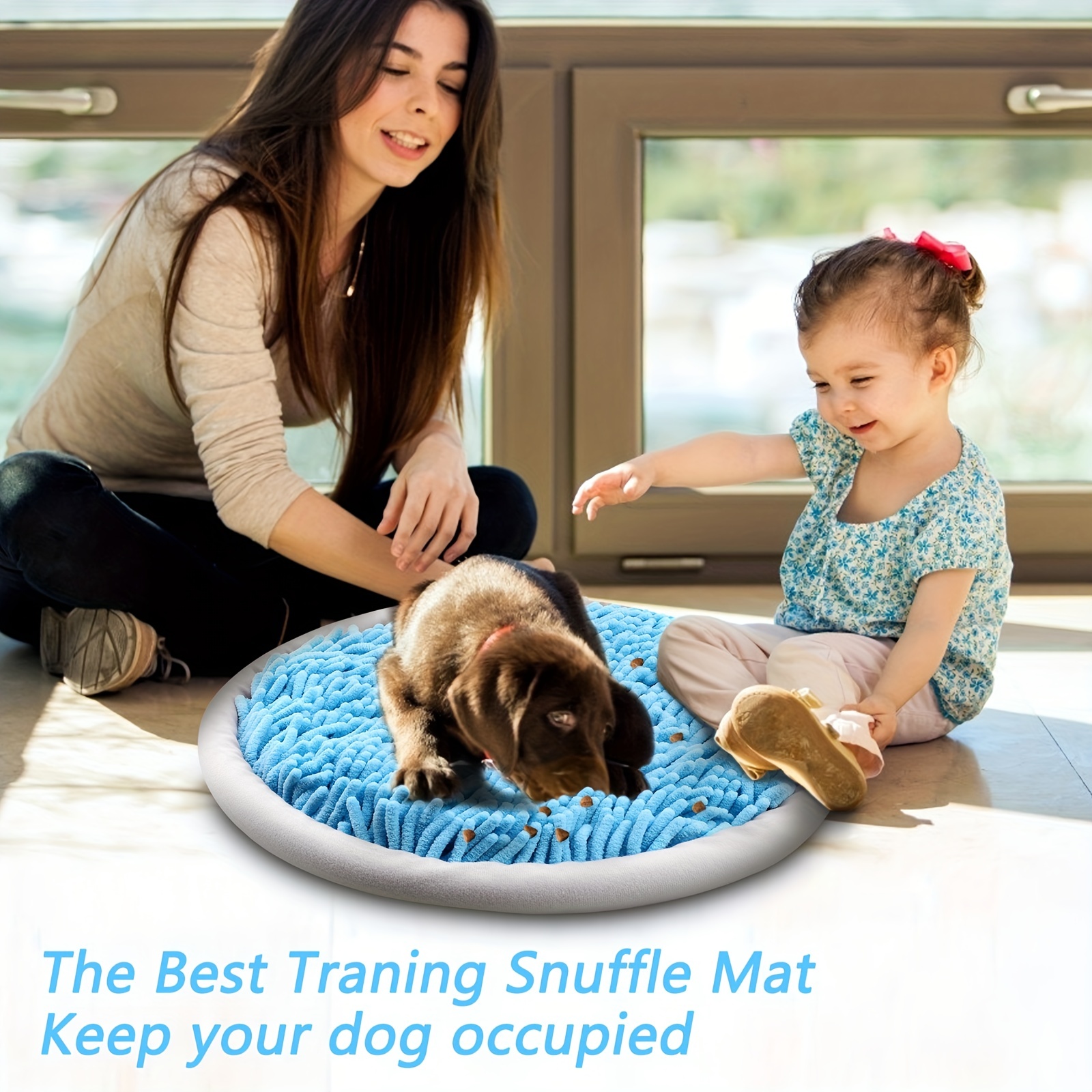 Snuffle Mat for Dogs, 17'' x 21'' Dog Sniffing Mat Feed Game for