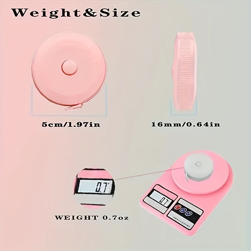 1pc Pink Digital Printed Measuring Tape, Portable Body Tape Measure For  Home Use