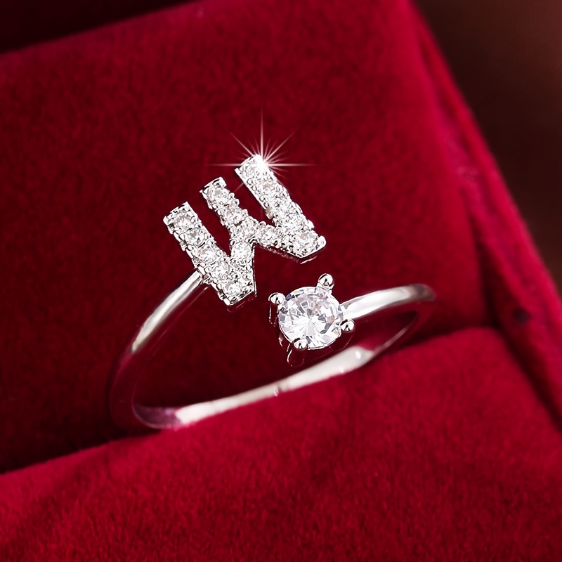 Women's Adjustable Copper Ring with Zirconia Mosaic