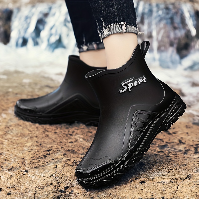 Jwl-outdoor Men Rain Shoes Waterproof Durable Rubber Shoes Rain Boots  Non-slip Fishing Shoes Wear-resisting Water Shoes Light