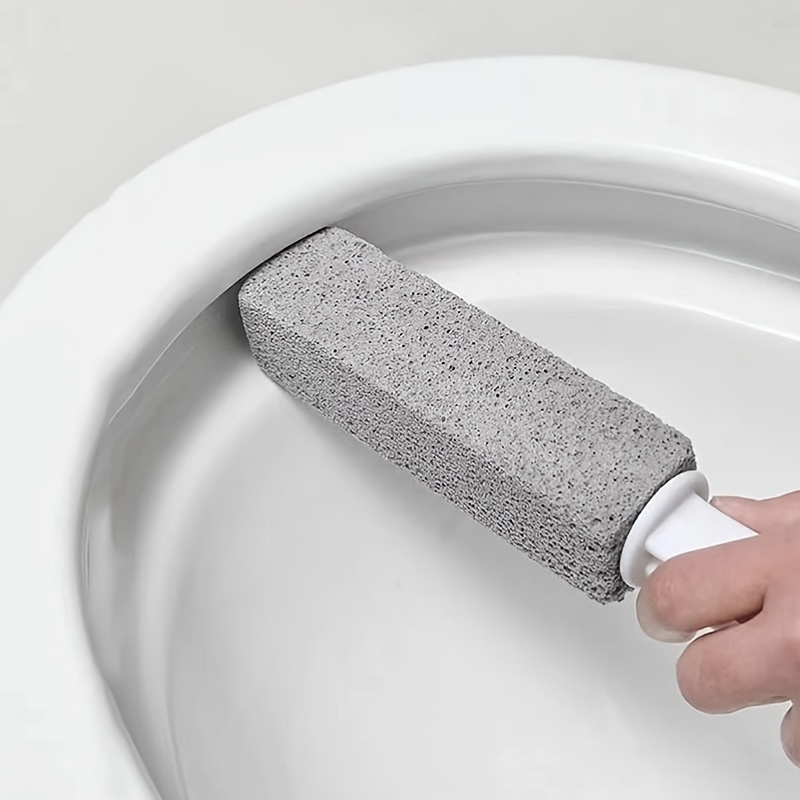 2pcs Pumice Stone Cleaning Brush With Handle, Bathroom Toilet