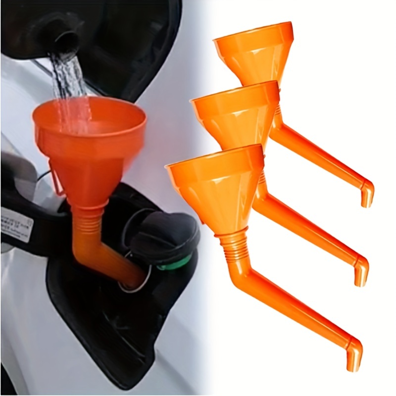 Embudo de gasolina de 2 piezas con filtro Embudo de combustible de plástico  Embudo de gasolina expandible para motocicleta Embudo de aceite para  automóvil Embudo de aceite para motor de motocicleta para