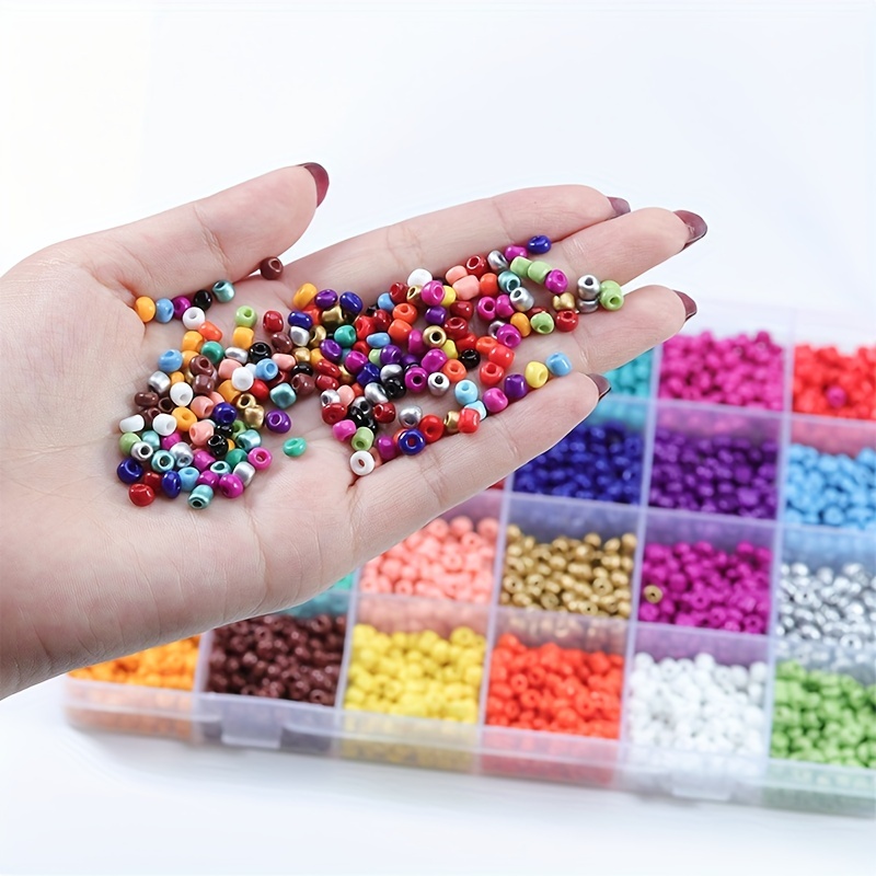 Multi style Boxed Glass Rice Beads Colorful Glass Seed Beads - Temu United  Arab Emirates