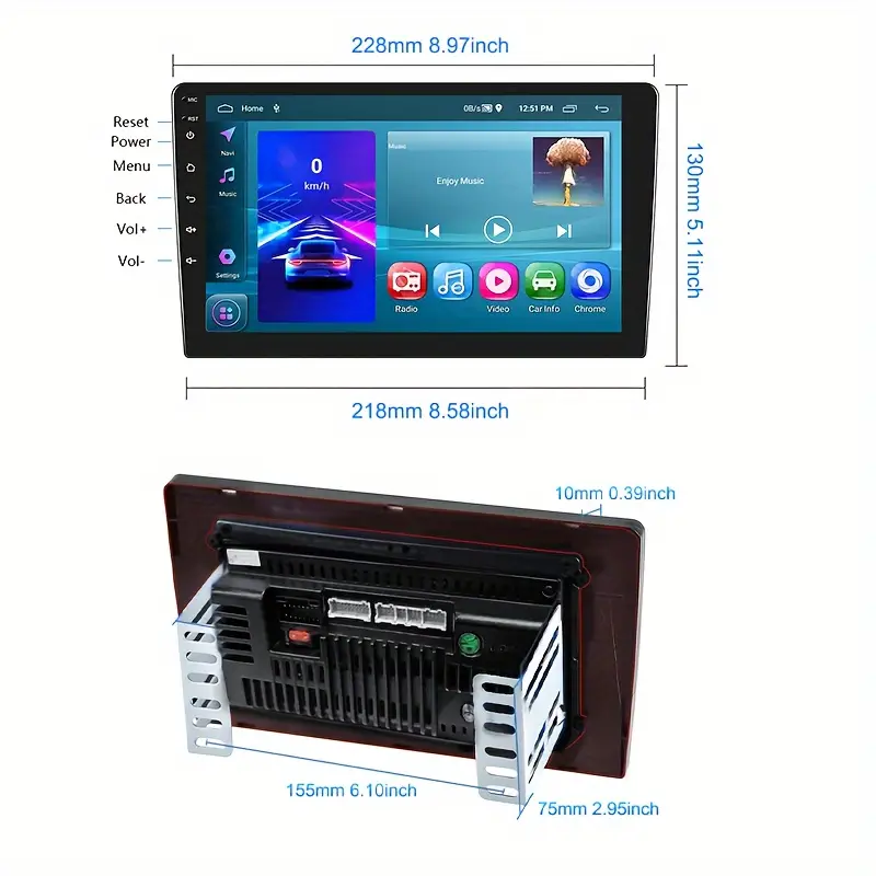 Double Din Android 13 Car Stereo Wireless Car Player Android - Temu
