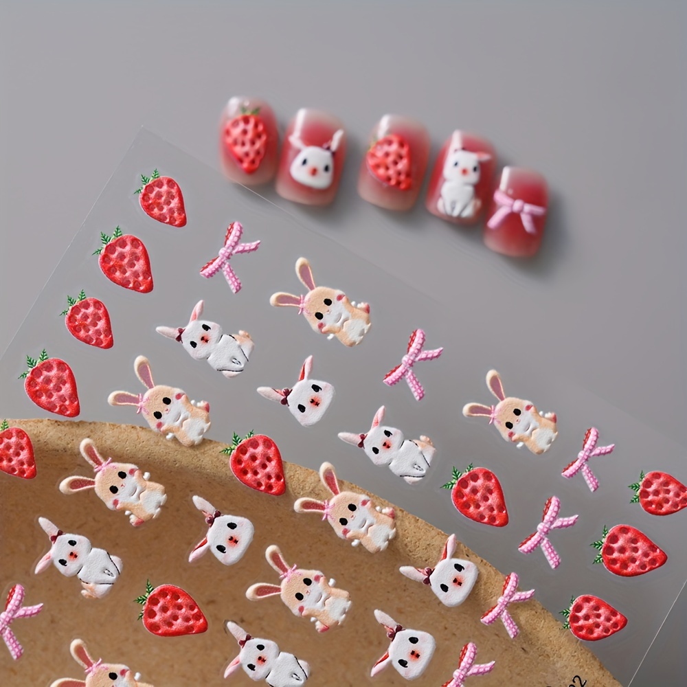 Cute Shiny Bunny Teddy Ribbon Scrapbook Stickers For Photo - Temu