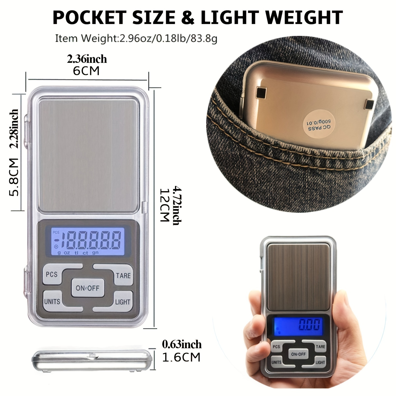 Digital Pocket Scale High Precision Balance Of Mini - Temu