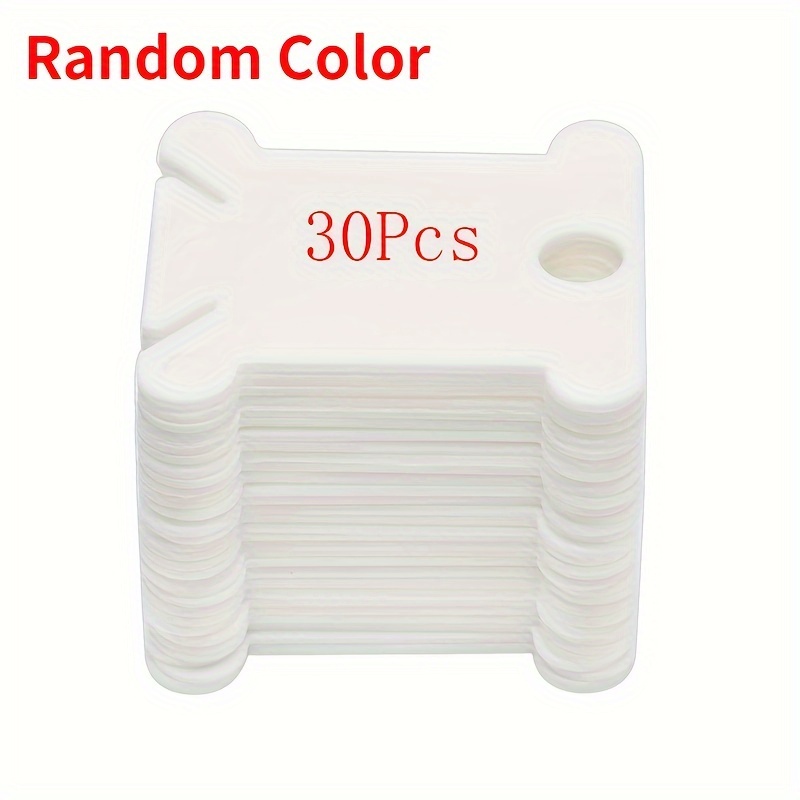 Thread Holder Cross-stitch Fishing Line Bobbins Card Plastic Winding Plate  Board Manual Dressmaking Organizer Color Random 100PCS 