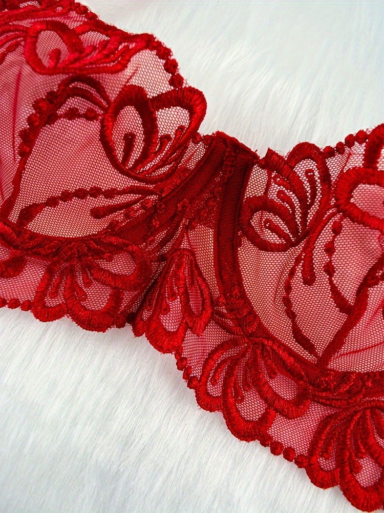 Red Sheer Lace Bra, See Through Bra, Boho Lingerie, Red Transparent Bra,  Erotic Lace Lingerie, Bridal Lingerie, Boudoir Bra -  Canada