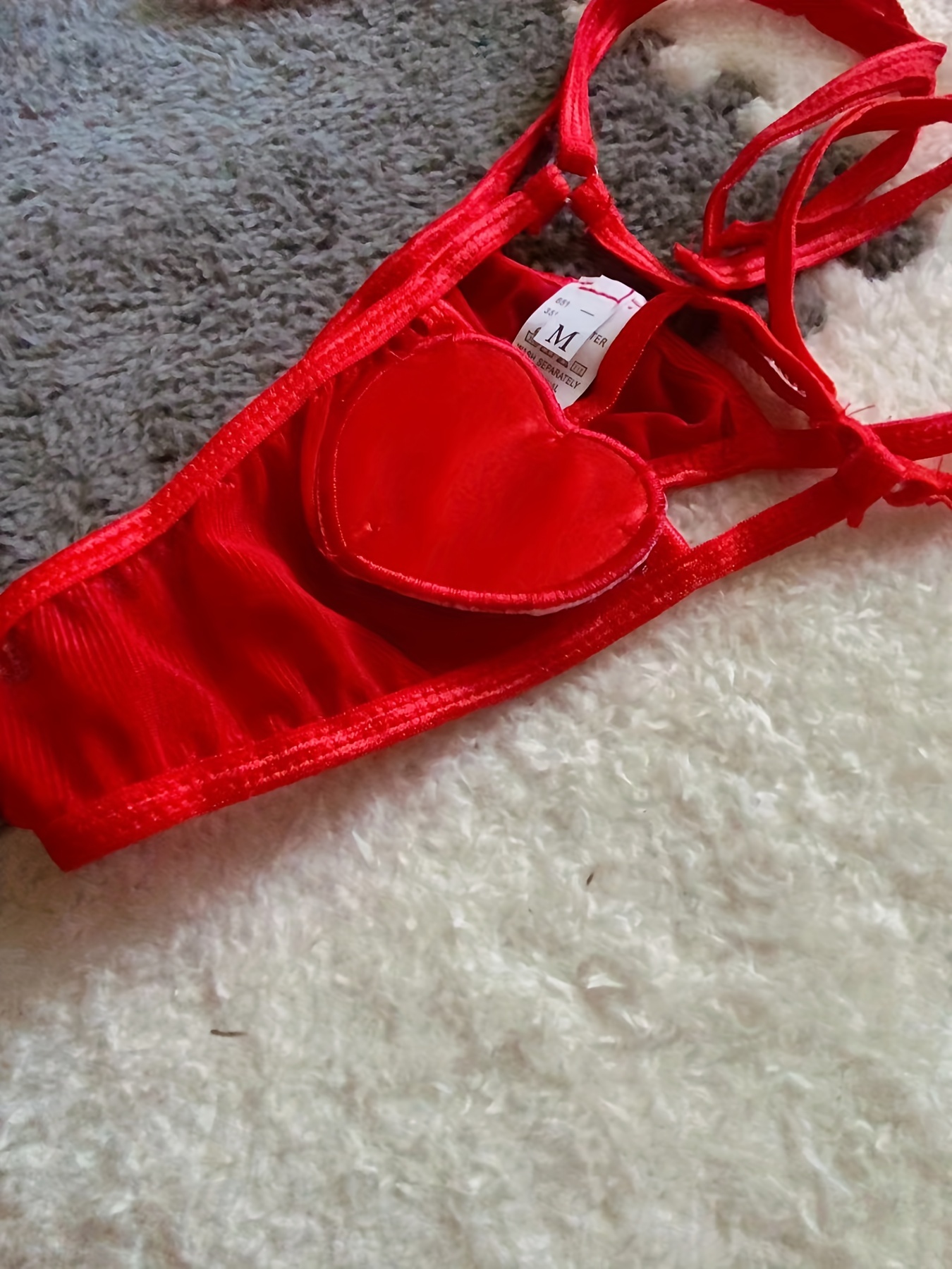 Victoria Secret heart shaped panty. Red, Xs.