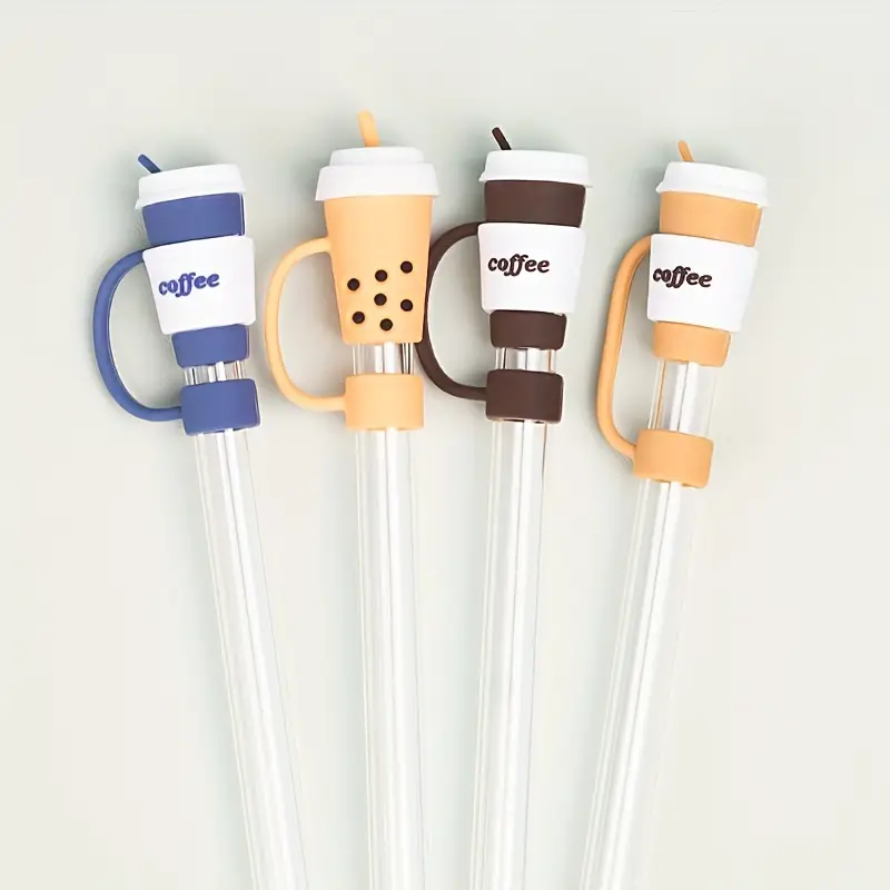 4Pcs Straw Covers Cap for Stanley Cup, Silicone Straw Tip Covers