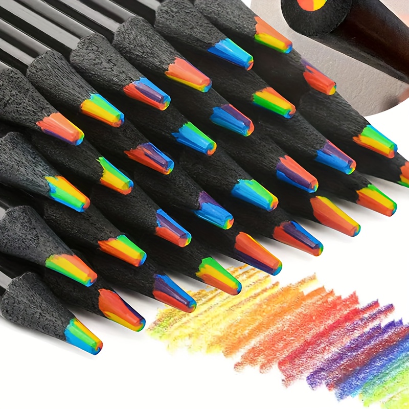 Rainbow Pencils Core (12 Colors) Colored Pencils For Adults - Temu