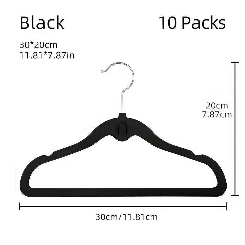 Pack of 10 Kids Plastic Hangers