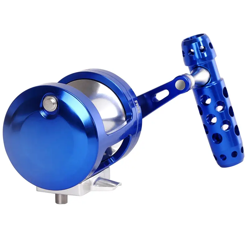 44lbs Lever Drag Saltwater Fishing Reel - 2 Speed, CNC Machined Aluminum,  Perfect for Deep Sea Boat Trolling - Right Handed Only